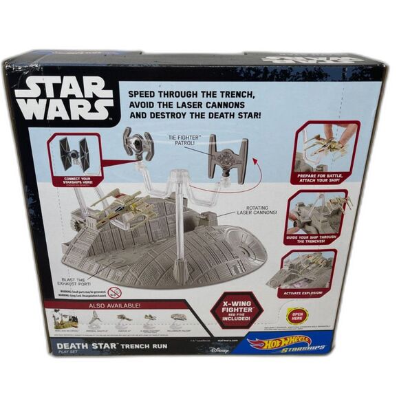 Hot Wheels Star Wars Death Trench Run Playset X-Wing Fighter Five #41258 SEALED - Picture 2 of 8